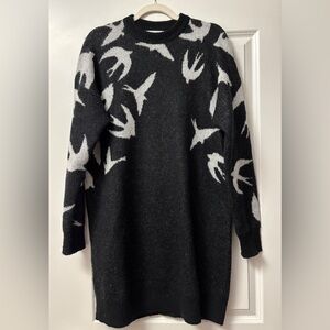 McQ by Alexander McQueen Black and White Swallow Sweater